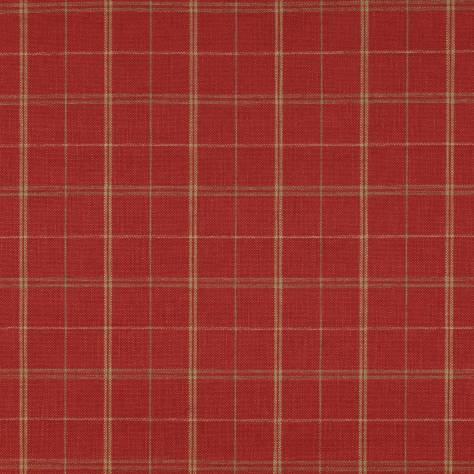 Colefax & Fowler  Red Colour Fabrics Hemsby Check Fabric - Red - F3728-02 - Image 1