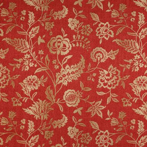Colefax & Fowler  Red Colour Fabrics Compton Fabric - Red - F3929-02