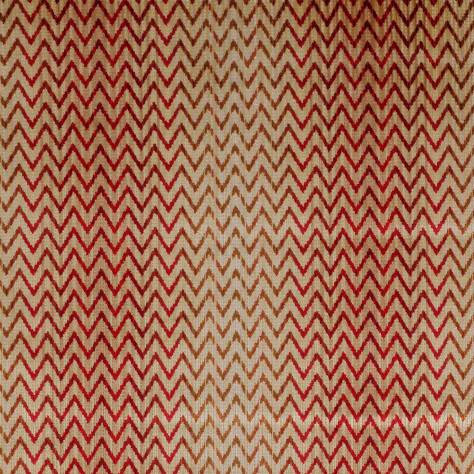 Colefax & Fowler  Red Colour Fabrics Jerome Fabric - Red - F4013-03