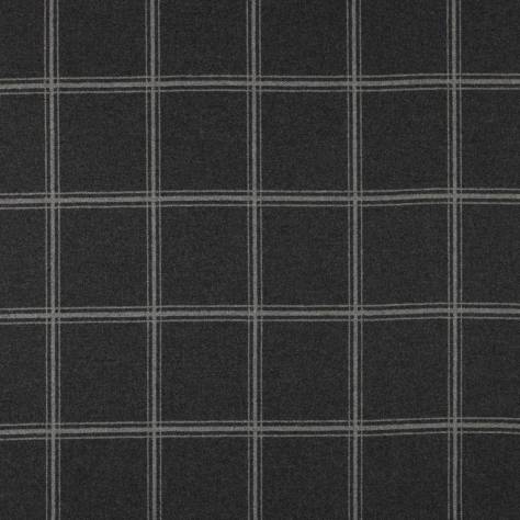 Colefax & Fowler  Grey Colour Fabrics Lisle Check Fabric - Charcoal - F3827-05