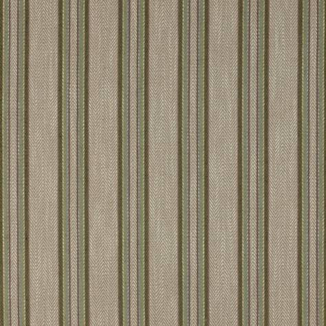 Colefax & Fowler  Green & Pink Colour Fabrics Burnham Stripe Fabric - Leaf Green - F3729-03