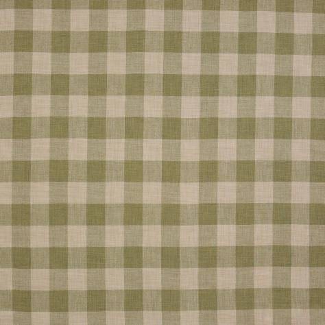 Colefax & Fowler  Green & Pink Colour Fabrics Appledore Check Fabric - Leaf - F4140-06