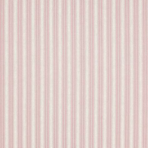 Colefax & Fowler  Green & Pink Colour Fabrics Yatton Stripe Fabric - Old Pink - F4698-02