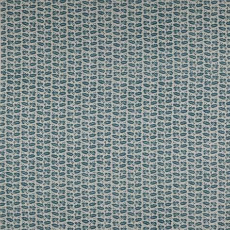 Colefax & Fowler  Ashmead Fabrics Leaf Stripe Fabric - Blue - F4749-03 - Image 1
