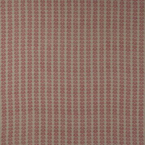 Colefax & Fowler  Ashmead Fabrics Birch Stripe Fabric - Red - F4752-03 - Image 1