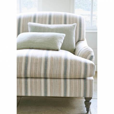 Colefax & Fowler  Lamorna Fabrics Hardy Stripe Fabric - Blue - F4760-02