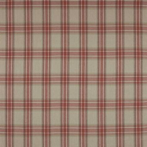 Colefax & Fowler  Lamorna Fabrics Lamorna Check Fabric - Red - F4761-03