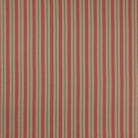 Colefax & Fowler  Lamorna Fabrics Gillan Stripe Fabric - Red - F4772-01