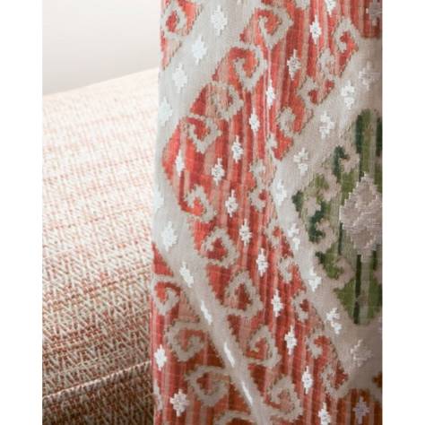 Colefax & Fowler  Braganza Fabrics Rowley Fabric - Red/Green - F4798-01 - Image 4