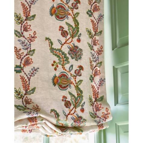 Colefax & Fowler  Braganza Fabrics Ariadne Fabric - Ruset/Sage - F4813-01