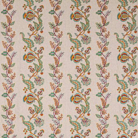 Colefax & Fowler  Braganza Fabrics Ariadne Fabric - Ruset/Sage - F4813-01