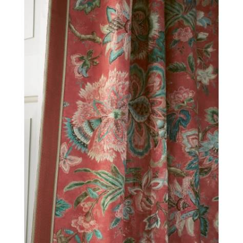Colefax & Fowler  Braganza Fabrics Flores Fabric - Pink/Green - F4816-01