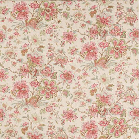 Colefax & Fowler  Braganza Fabrics Flores Fabric - Pink/Green - F4816-01 - Image 1
