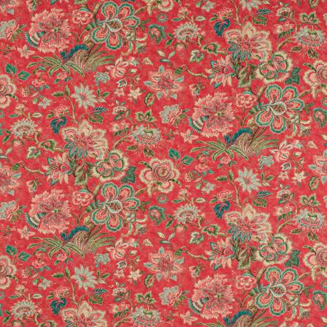 Colefax & Fowler  Braganza Fabrics Flores Fabric - Red - F4816-02