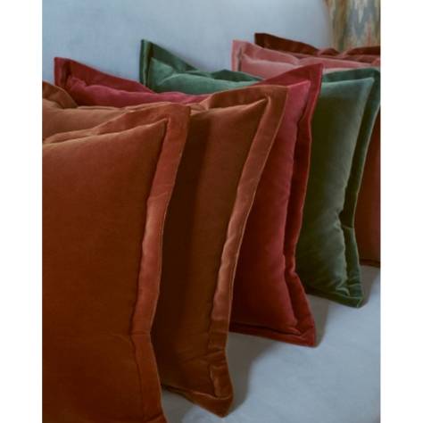 Colefax & Fowler  Dante Velvet Fabrics Dante Fabric - Red - F4797-12
