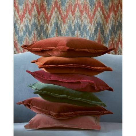 Colefax & Fowler  Dante Velvet Fabrics Dante Fabric - Tomato - F4797-13 - Image 3