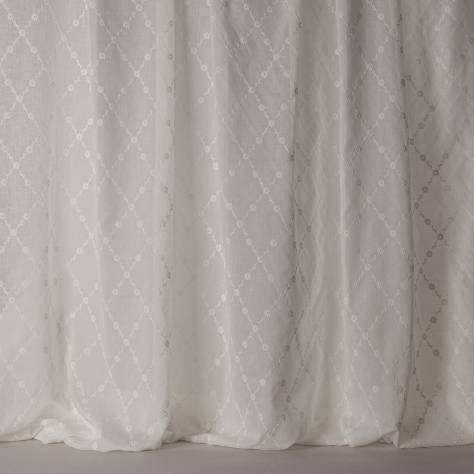 Colefax & Fowler  Liliana Sheers Fabrics Betony Trellis Fabric - White - F2310-01