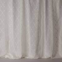 Betony Trellis Fabric - White