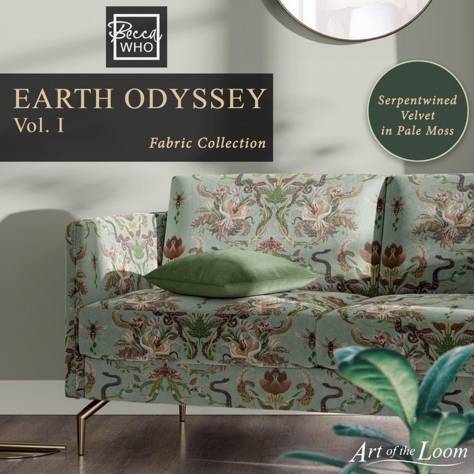 Utopia Earth Odyssey by Becca Who Fabrics Serpentwined Fabric - Nightfall - serpentwined-nightfall - Image 4