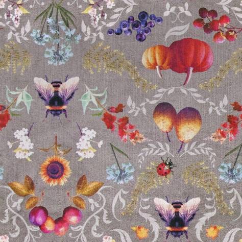 Utopia Earth Odyssey by Becca Who Fabrics Bee Dance Fabric - Taupe - bee-dance-taupe - Image 1