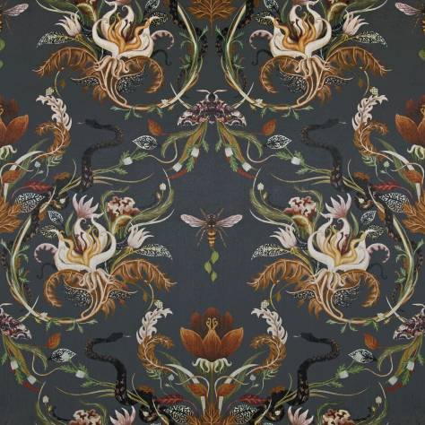 Utopia Earth Odyssey by Becca Who Fabrics Serpentwined Fabric - Charcoal - serpentwined-charcoal - Image 1