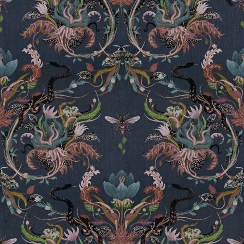 Utopia Earth Odyssey by Becca Who Fabrics Serpentwined Fabric - Nightfall - serpentwined-nightfall - Image 1