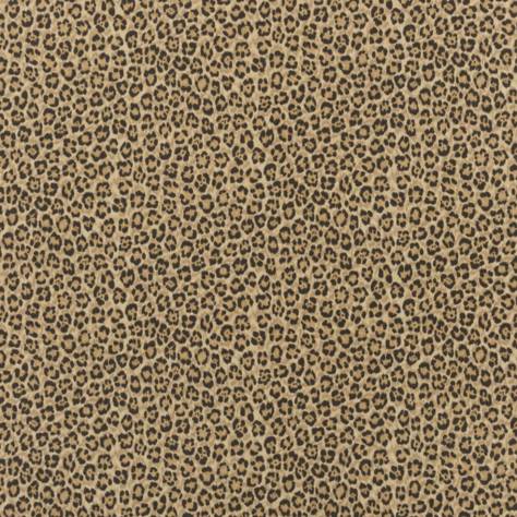 Ralph Lauren Signature Black Palms Fabrics Bacara Leopard Fabric - Bamboo - FRL5017/01