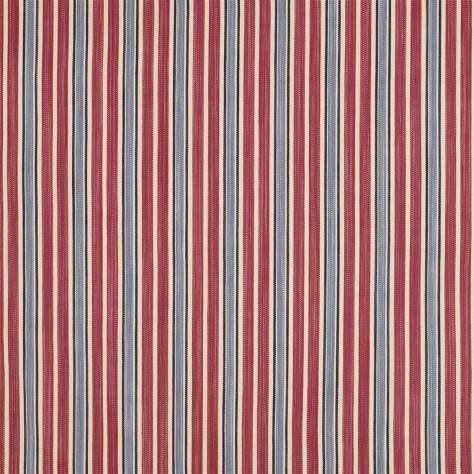 Ralph Lauren Signature Half Moon Bay Fabrics Columbier Stripe Fabric - Antique Red - FRL5049/02