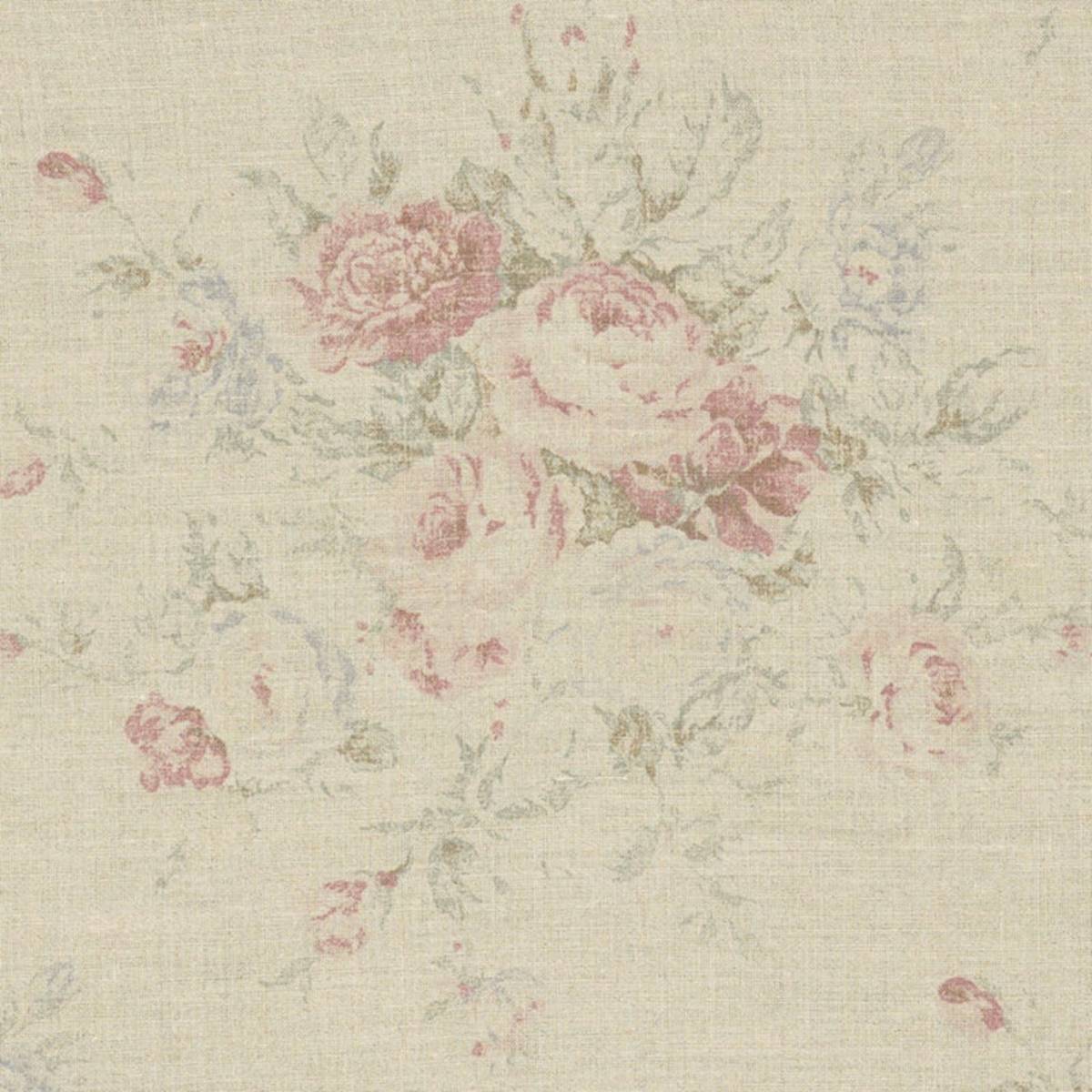 Wainscott Floral Fabric - Vintage Rose (FRL118/02) - Ralph Lauren Signature  Country and Coast Fabrics Collection