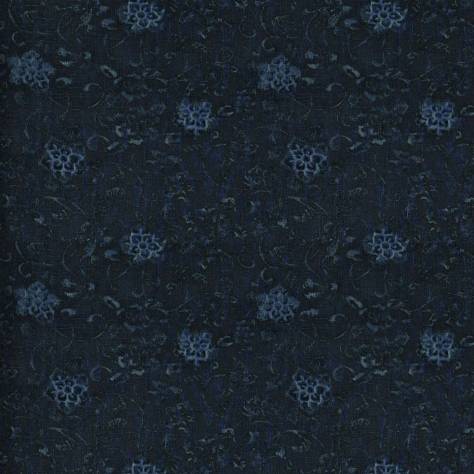 Ralph Lauren Signature Artisian loft Fabrics Kotori Floral Fabric - Overdyed Indigo - FRL5092/02