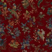 Campbell Floral Fabric - Lacquer Red