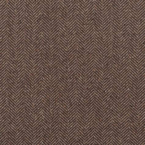 Ralph Lauren Palazzo Fabrics Stoneleigh Herringbone Fabric - Mahogany - FRL5173/01