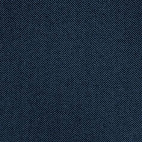 Ralph Lauren Haberdashery Fabrics Geffrye Herringbone Fabric - Midnight - FRL5244/02