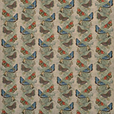 John Derian Picturebook II Fabrics Butterfly Thistle Fabric - Linen - FJD6015/01