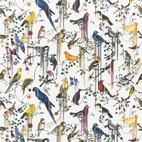 Christian Lacroix Histoires Naturelle Fabrics Birds Sinfonia Fabric - Perce Neige - FCL7024/01