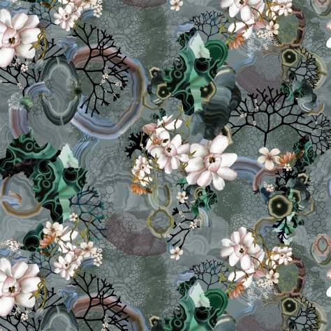 Christian Lacroix Maison Utopia Fabrics Algae Bloom Fabric - Graphite - FCL7062/02 - Image 1
