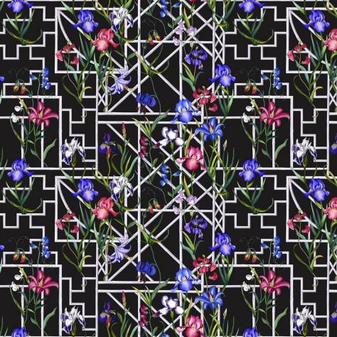 Christian Lacroix Lacroix Stravaganza Fabrics Fretwork Garden Fabric - Jais - FCL7070/02 - Image 1