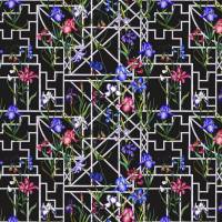 Fretwork Garden Fabric - Jais