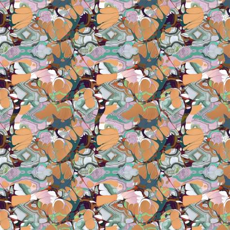 Christian Lacroix Lacroix Stravaganza Fabrics Kaoscope Soft Fabric - Tangerine - FCL7076/01 - Image 1