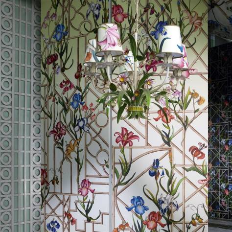 Christian Lacroix Lacroix Stravaganza Fabrics Fretwork Garden Fabric - Azur - FCL7070/01 - Image 2