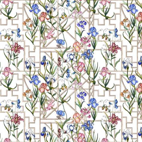 Christian Lacroix Lacroix Stravaganza Fabrics Fretwork Garden Fabric - Azur - FCL7070/01 - Image 1