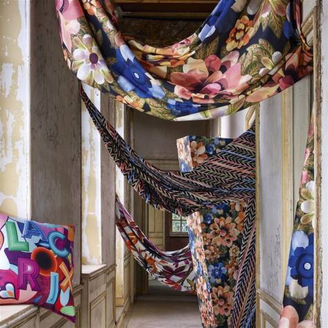 Christian Lacroix Lacroix Stravaganza Fabrics Jaipur Stripe Fabric - Azur - FCL7078/01