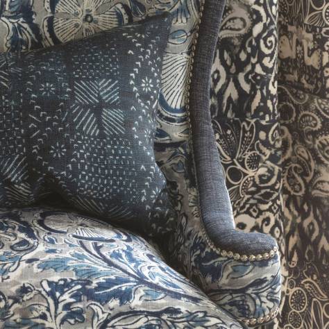 William Yeoward Florian Fabrics Camague Fabric - Indigo - FWY8047/01