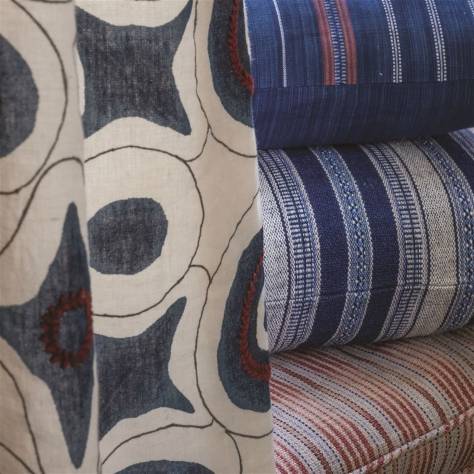 William Yeoward Banjara Fabrics Chikankari Fabric - Indigo - FWY8084/01 - Image 3