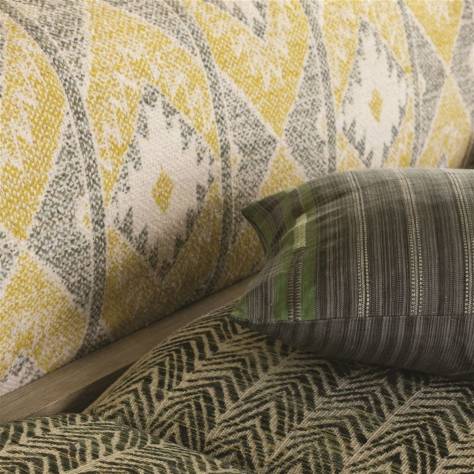 William Yeoward Banjara Fabrics Moki Stripe Fabric - Slate - FWY8080/02
