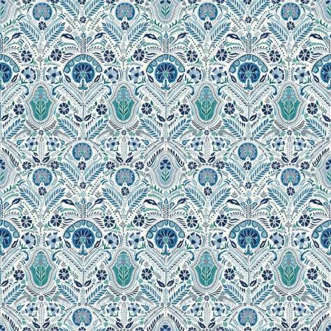 William Yeoward Banjara Fabrics Lustleigh Fabric - Peacock - FWY8077/02 - Image 1