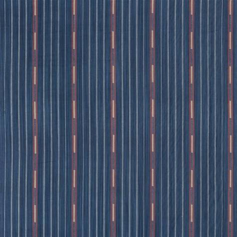 William Yeoward Banjara Fabrics Moki Stripe Fabric - Indigo - FWY8080/01 - Image 1