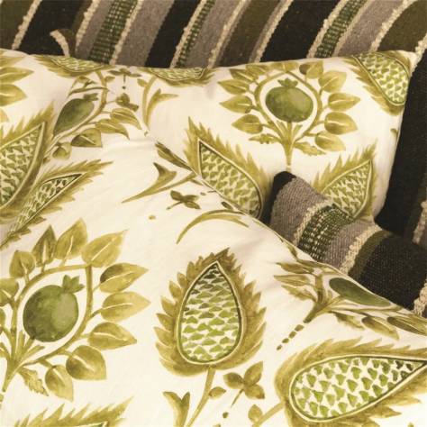 William Yeoward Khotan Fabrics Medici Flower Fabric - Sage - FWY8117/03