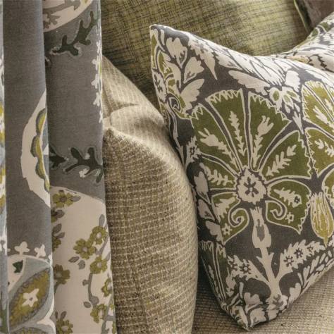 William Yeoward Khotan Fabrics Ottoman Damask Fabric - Forest - FWY8119/02