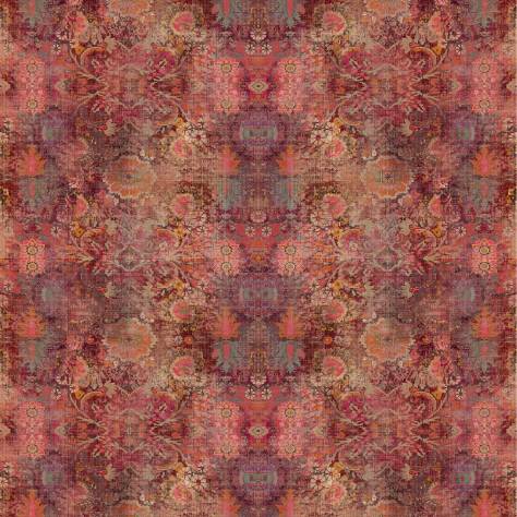 Linwood Fabrics Omega Prints Velvet Genie Fabric - Terracotta - LF2094FR/001